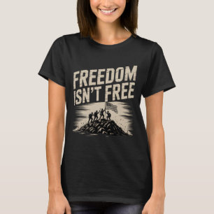 Vrijheid is niet gratis Iwo Jima-herdenkingskunst T-shirt