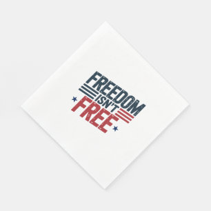 Vrijheid is niet gratis - Patriottisch ontwerp roo Servet