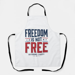 Vrijheid is niet gratis patriottisch vintage shirt schort