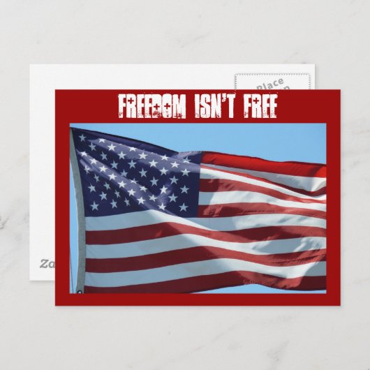 Vrijheid is niet vrij briefkaart (Voorkant / Achterkant)