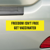 VRIJHEID IS NIET VRIJ BUMPERSTICKER (Op auto)