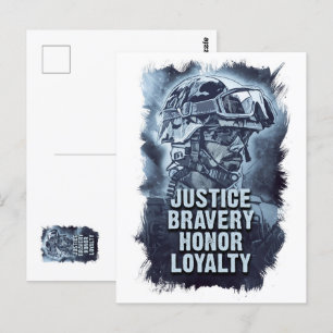 Vrijheid is nooit vrij Militair en Soldaat Quote Briefkaart