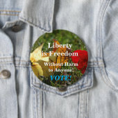 Vrijheid is vrijheid ... Stemming (blauw)! Button (In situ)