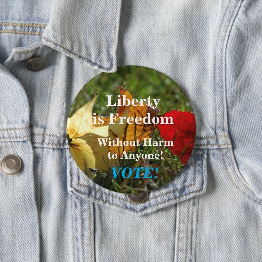 Vrijheid is vrijheid ... Stemming (blauw)! Button (In situ)