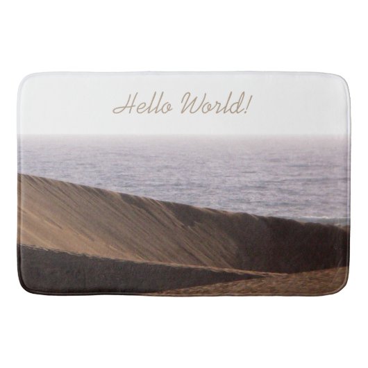 Vrijheid Man in Desert Ocean Sky elke tekst Badmat (Voorkant)