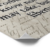 Vrijheid of dood --- Patrick Henry citaat -- afdru Poster (Hoek)