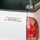 Vrijheid of gratis stuks bumpersticker (Op Truck)