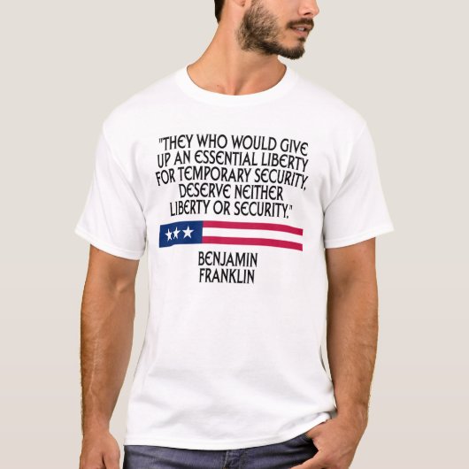 Vrijheid of veiligheid t-shirt (Voorkant)