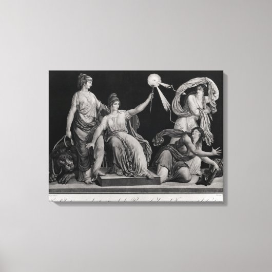 Vrijheid, ontkenning en fanatisme afbreken canvas afdruk (Voorkant)