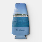 Vrijheid op St. Martin gepersonaliseerd Flesjeskoeler (Voorkant)