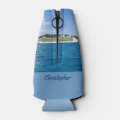 Vrijheid op St. Martin gepersonaliseerd Flesjeskoeler (Achterkant)