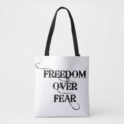 Vrijheid over angst draagtas (Voorkant)