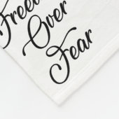 Vrijheid over angst fleece deken (Hoek)