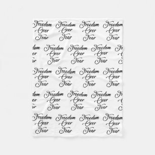 Vrijheid over angst fleece deken