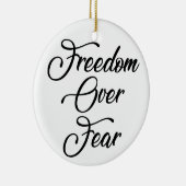 Vrijheid over angst keramisch ornament (Rechts)