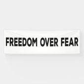Vrijheid over angst spandoek (Horizontaal)