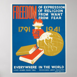 Vrijheid ~ Overal ter wereld Poster
