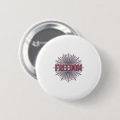 Vrijheid Patriottisch Vuurwerk Vector T-shirt Ontw Ronde Button 5,7 Cm (Voorkant /achterkant)