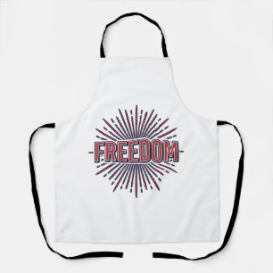 Vrijheid Patriottisch Vuurwerk Vector T-shirt Ontw Schort