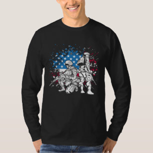 Vrijheid Patriottische Veteraan USA Vlag Amerikaan T-shirt