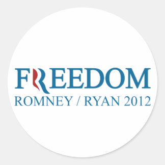 Vrijheid Romney / Ryan 2012 Ronde Sticker