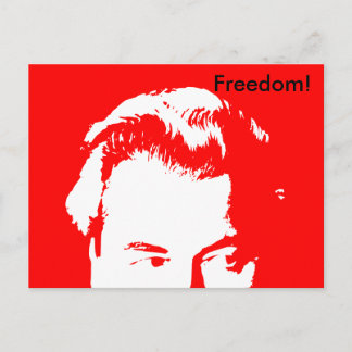 Vrijheid! Rood (bijgewerkt) Briefkaart