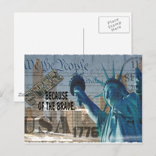 VRIJHEID - STATUTIE VAN VRIJHEID - WIJ DE MENSEN BRIEFKAART (Voorkant / Achterkant)