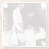 vrijheid van angst glazen onderzetter (Achterkant)