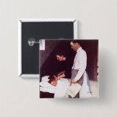 vrijheid van angst vierkante button 5,1 cm (Voorkant /achterkant)