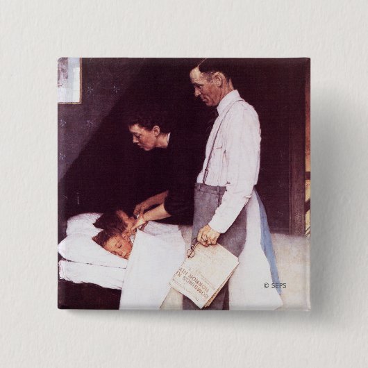 vrijheid van angst vierkante button 5,1 cm (Voorkant)