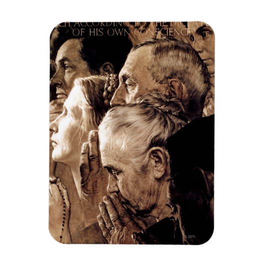 Vrijheid van eredienst magneet (Verticaal)