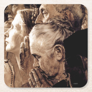 Vrijheid van eredienst vierkante kartonnen onderzetter