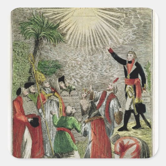 Vrijheid van eredienst vierkante sticker (Voorkant)