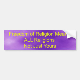 Vrijheid van godsdienst bumpersticker