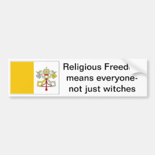 vrijheid van godsdienst voor katholieken bumpersticker