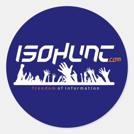 Vrijheid van informatie ronde sticker (Voorkant)