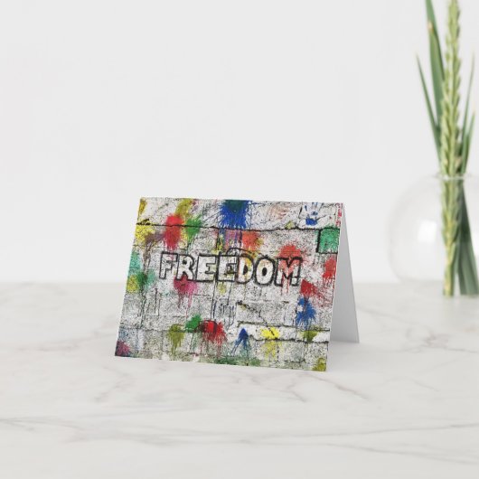 Vrijheid van kunst voor vluchtelingen. bedankkaart (Voorkant)