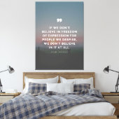 Vrijheid van meningsuiting Citaat van Noam Chomsky Canvas Afdruk (Insitu (Slaapkamer))
