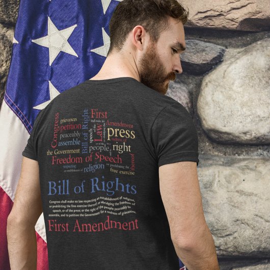 Vrijheid van meningsuiting Eerste amendement Vrije T-shirt