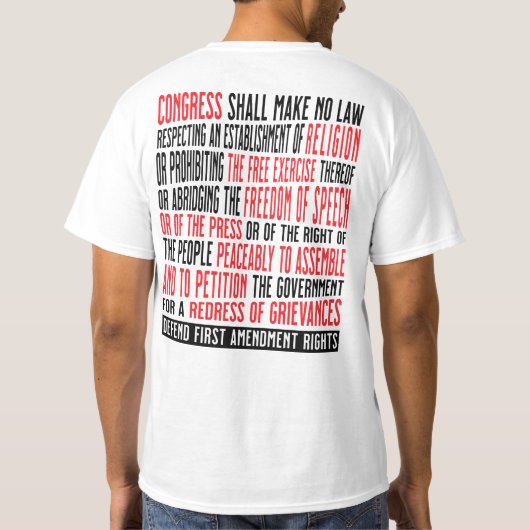 Vrijheid van meningsuiting en Vreedzaam Protest 1s T-shirt (Achterkant)