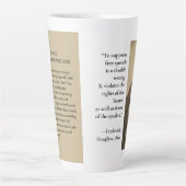 Vrijheid van meningsuiting Frederick Douglass Cens Latte Mok (Voorkant)