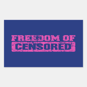 Vrijheid van meningsuiting is misschien niet zo rechthoekige sticker