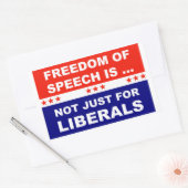 Vrijheid van meningsuiting is niet alleen voor de  rechthoekige sticker (Envelop)