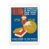 Vrijheid van meningsuiting magneet (Verticaal)