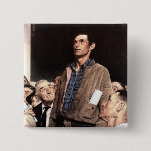 vrijheid van meningsuiting vierkante button 5,1 cm