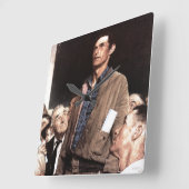 vrijheid van meningsuiting vierkante klok (Hoek)