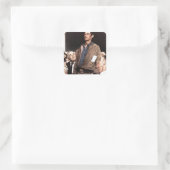 vrijheid van meningsuiting vierkante sticker (Tas)