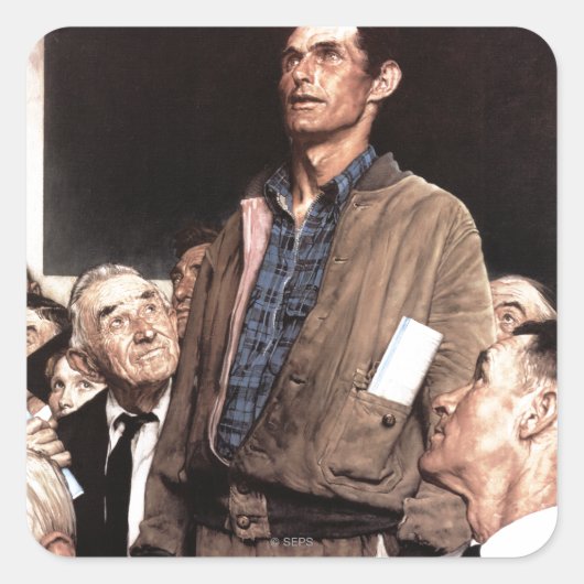 vrijheid van meningsuiting vierkante sticker (Voorkant)