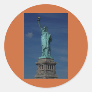 Vrijheid Verlichting van de wereld - Vrijheidsbeel Ronde Sticker