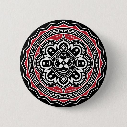 Vrijheid voor alle Buttonnen Ronde Button 5,7 Cm (Voorkant)